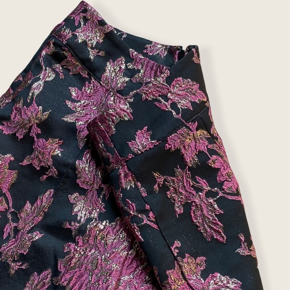 ❄️ HP ❄️ EUC Luella Cigarette Pant in Metallic Jacquard Black/Pink Size Small - Picture 9 of 15